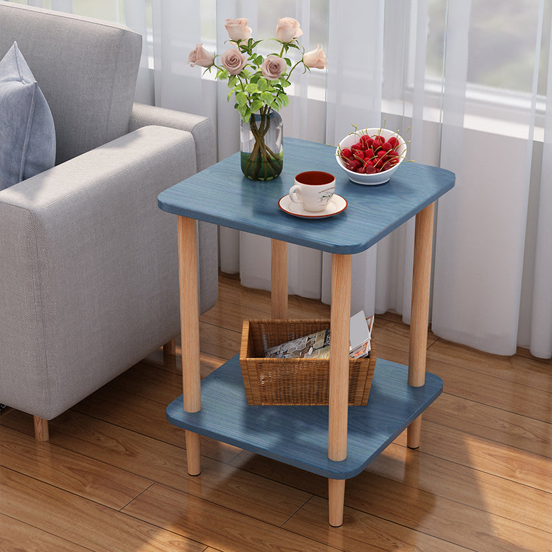 Engineered Wood 4 Legs End Table 2/3-tier Side Table for Living Room