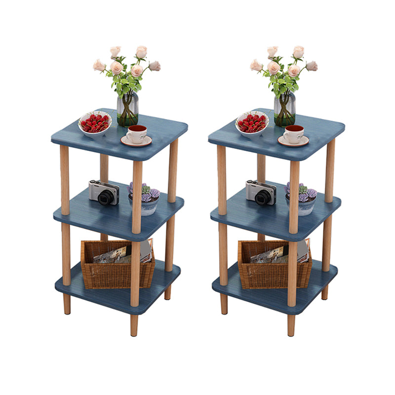 Engineered Wood 4 Legs End Table 2/3-tier Side Table for Living Room