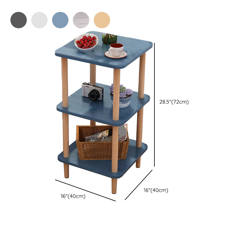 Engineered Wood 4 Legs End Table 2/3-tier Side Table for Living Room