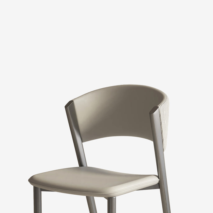 Faux Leather  Dining Chairs Designer style Open Back Armless Chair