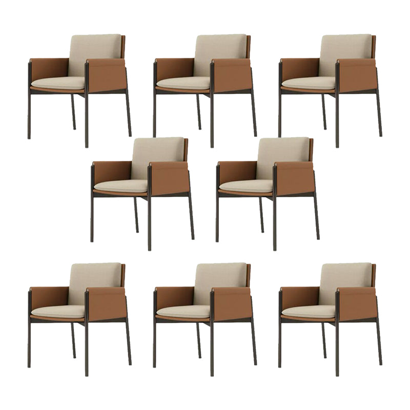 Industrial Upholstered Arm Chair Parsons Dining Room Dining Chair