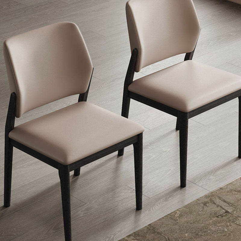 Industrial Upholstered Armless Chair Dining Room Open Back Dining Chair