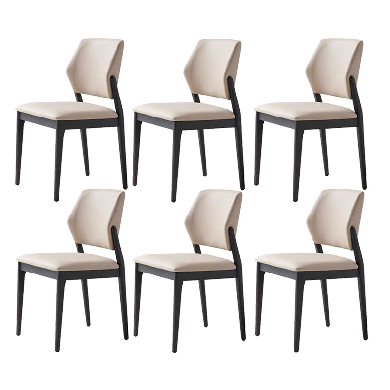 Industrial Upholstered Armless Chair Dining Room Open Back Dining Chair