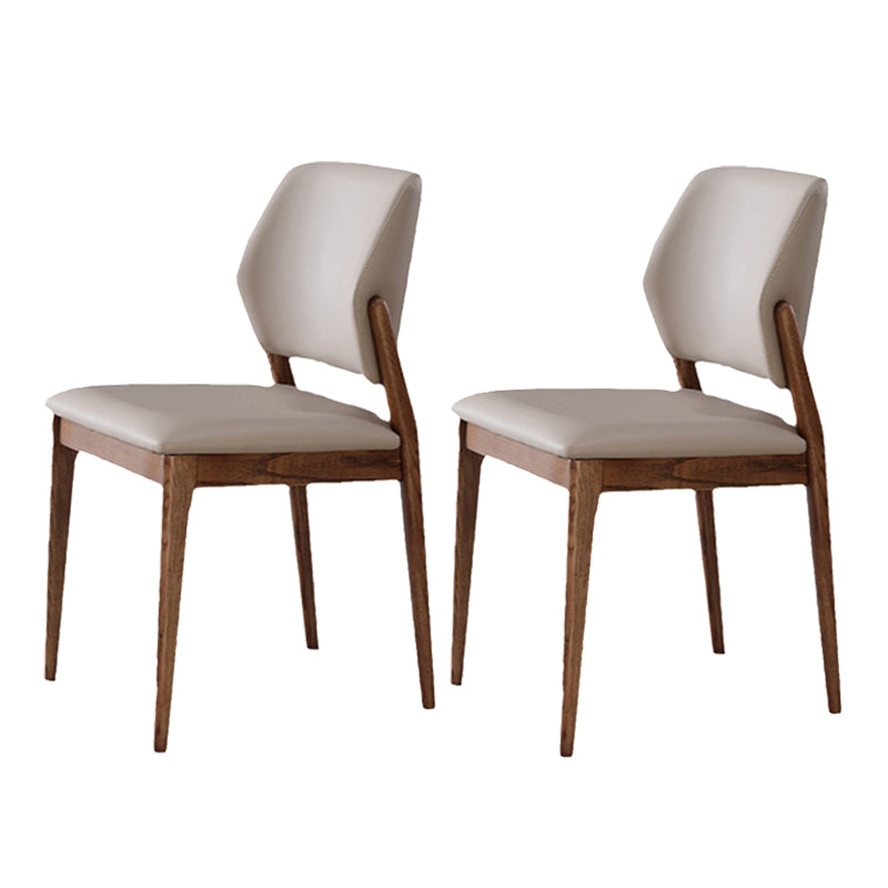 Industrial Upholstered Armless Chair Dining Room Open Back Dining Chair
