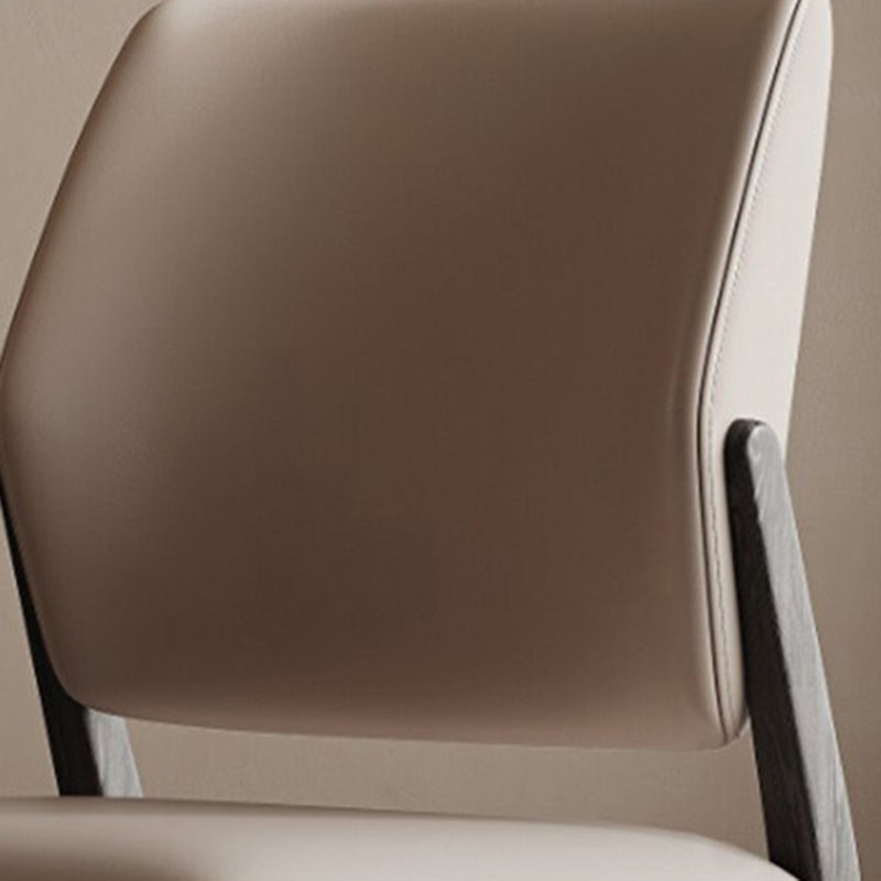 Industrial Upholstered Armless Chair Dining Room Open Back Dining Chair