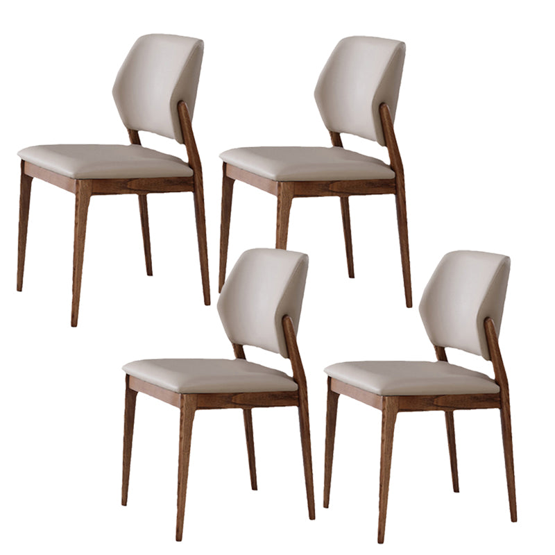 Industrial Upholstered Armless Chair Dining Room Open Back Dining Chair