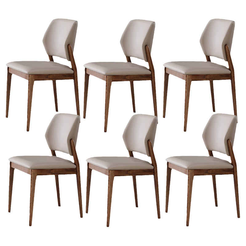 Industrial Upholstered Armless Chair Dining Room Open Back Dining Chair