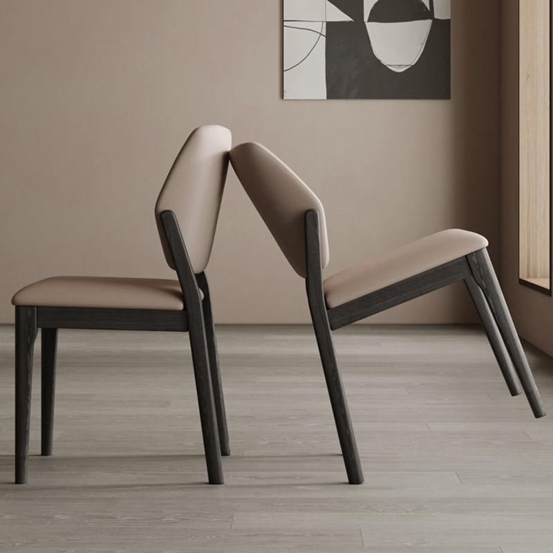 Industrial Upholstered Armless Chair Dining Room Open Back Dining Chair