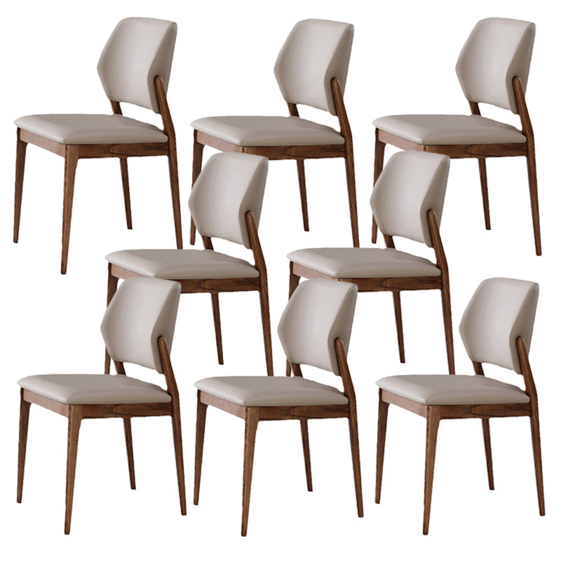 Industrial Upholstered Armless Chair Dining Room Open Back Dining Chair