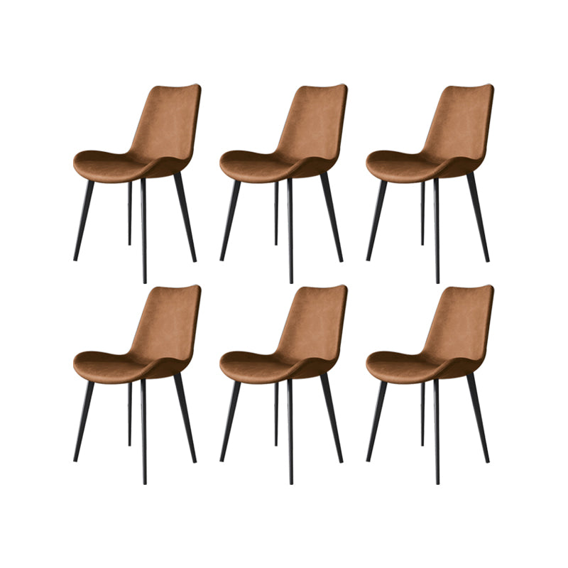 Industrial Upholstered Armless Chair Dining Room Parsons Side Chair