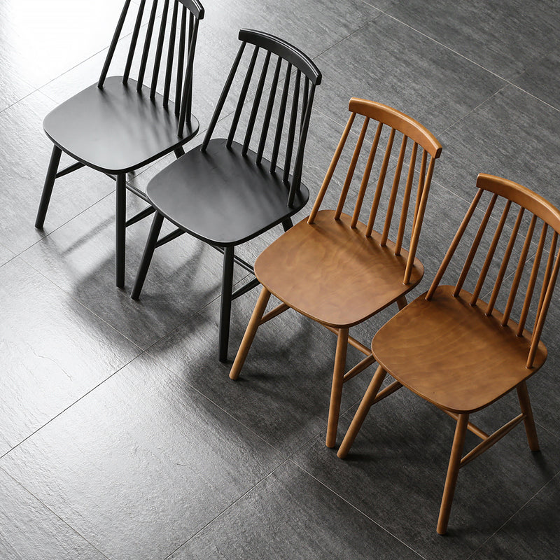 Dining Room Armless Dining Chair Home Slat Back Solid Wood Chair