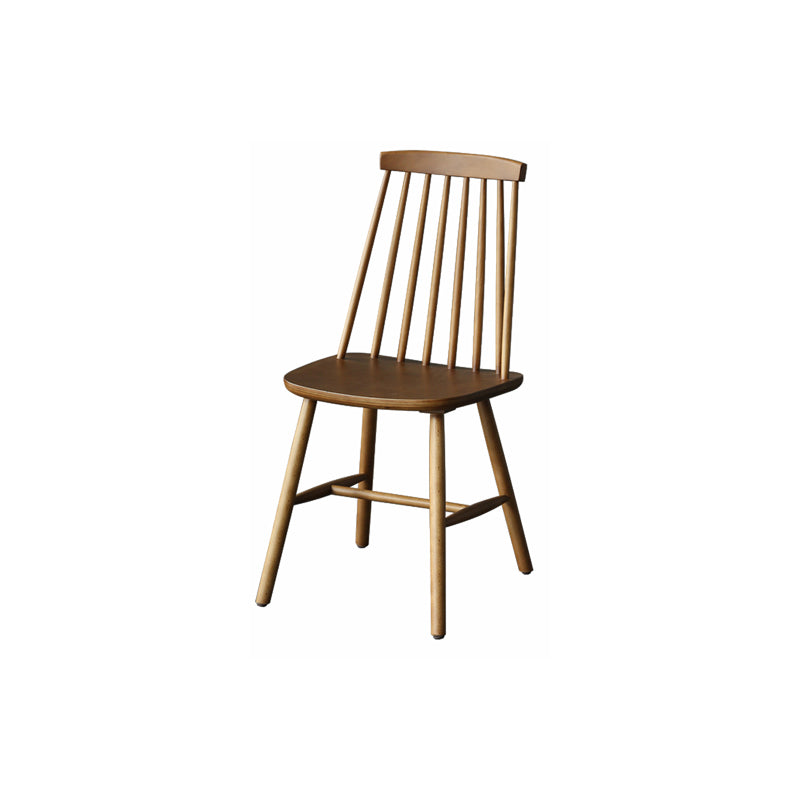 Dining Room Armless Dining Chair Home Slat Back Solid Wood Chair