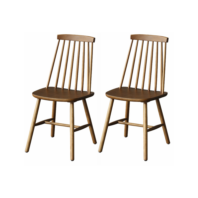 Dining Room Armless Dining Chair Home Slat Back Solid Wood Chair