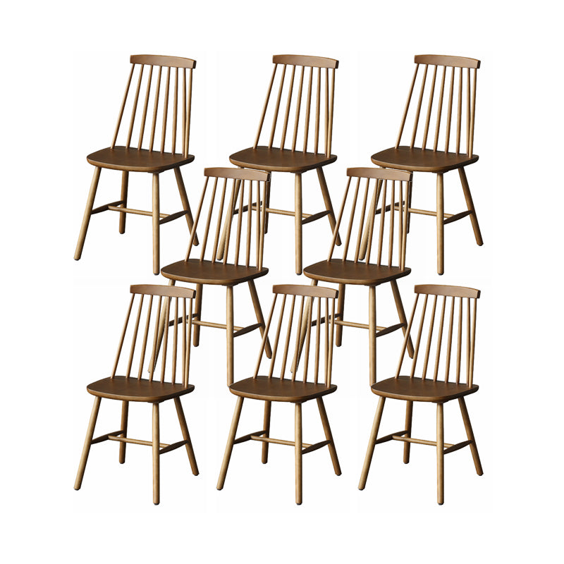 Dining Room Armless Dining Chair Home Slat Back Solid Wood Chair