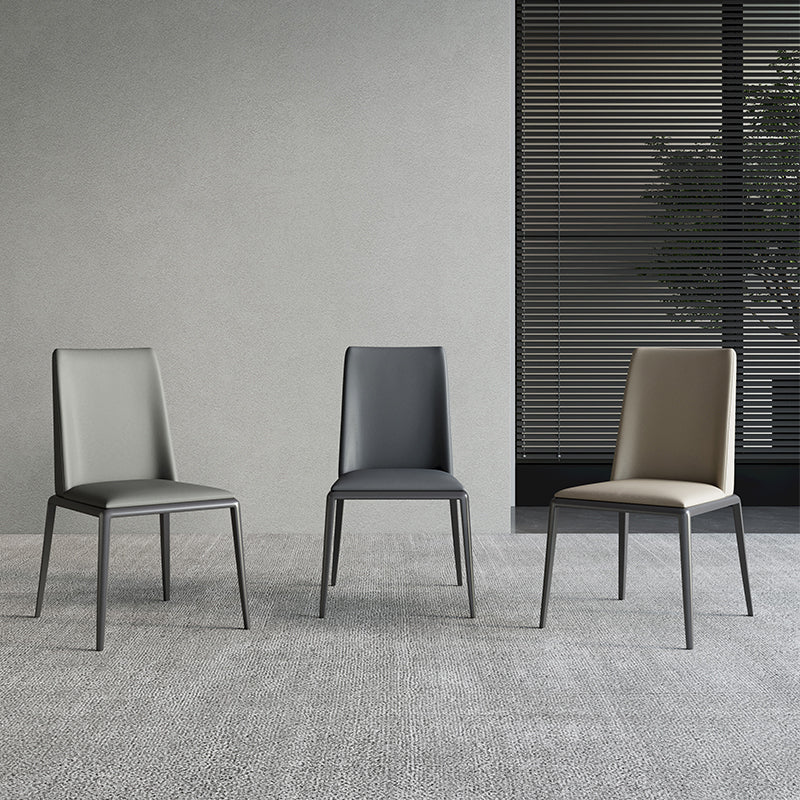 Industrial Upholstered Armless Chair Kitchen Parsons Dining Chair