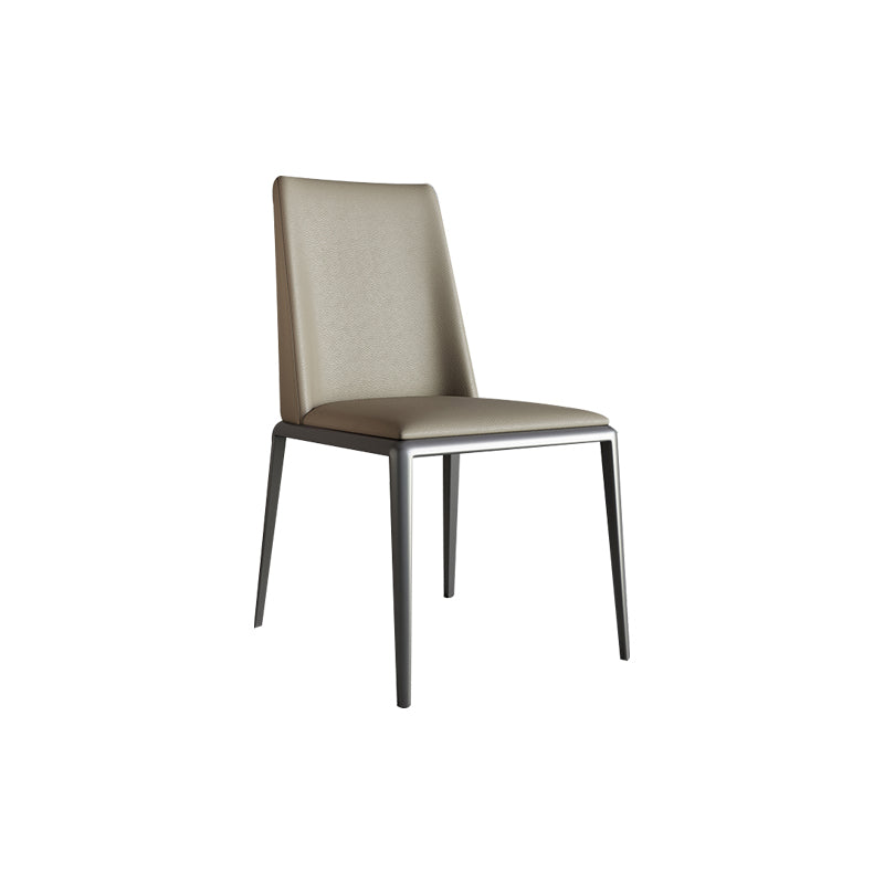 Industrial Upholstered Armless Chair Kitchen Parsons Dining Chair