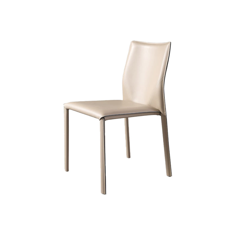 Dining Room Armless Chair Home Faux Leather Parsons Dining Chair