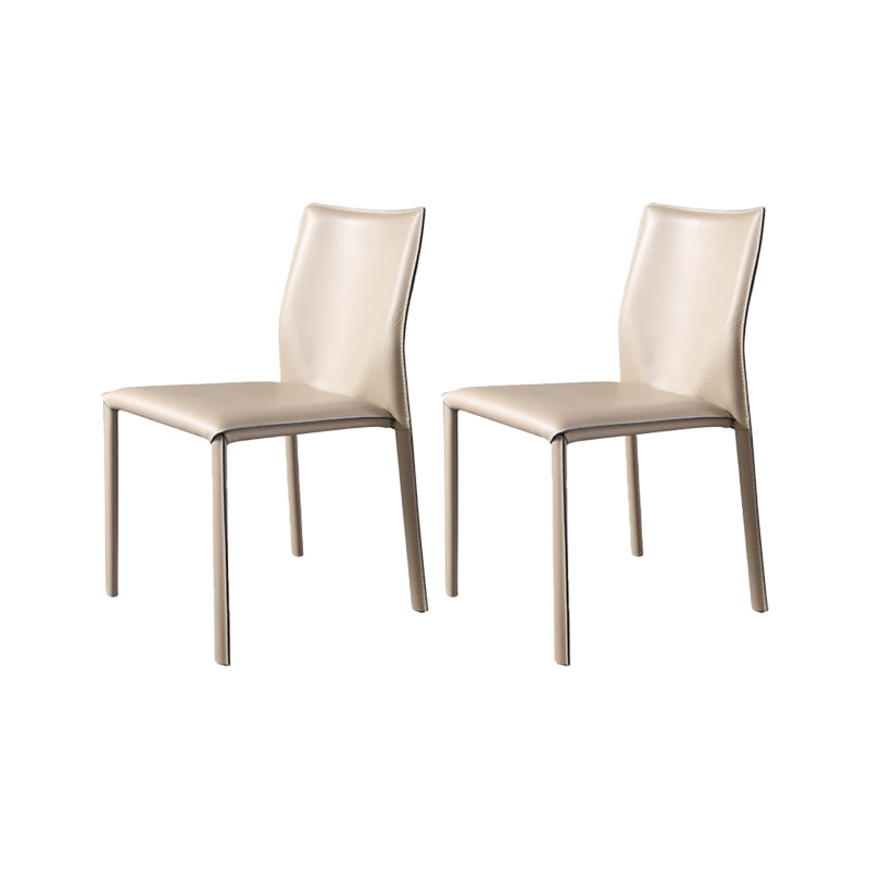 Dining Room Armless Chair Home Faux Leather Parsons Dining Chair