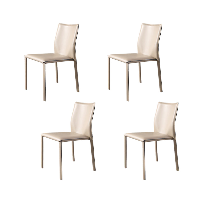 Dining Room Armless Chair Home Faux Leather Parsons Dining Chair