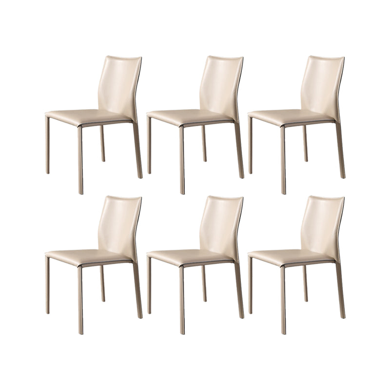 Dining Room Armless Chair Home Faux Leather Parsons Dining Chair