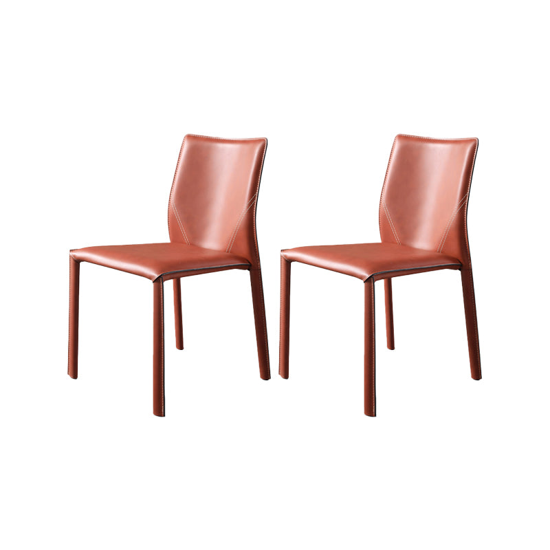 Dining Room Armless Chair Home Faux Leather Parsons Dining Chair