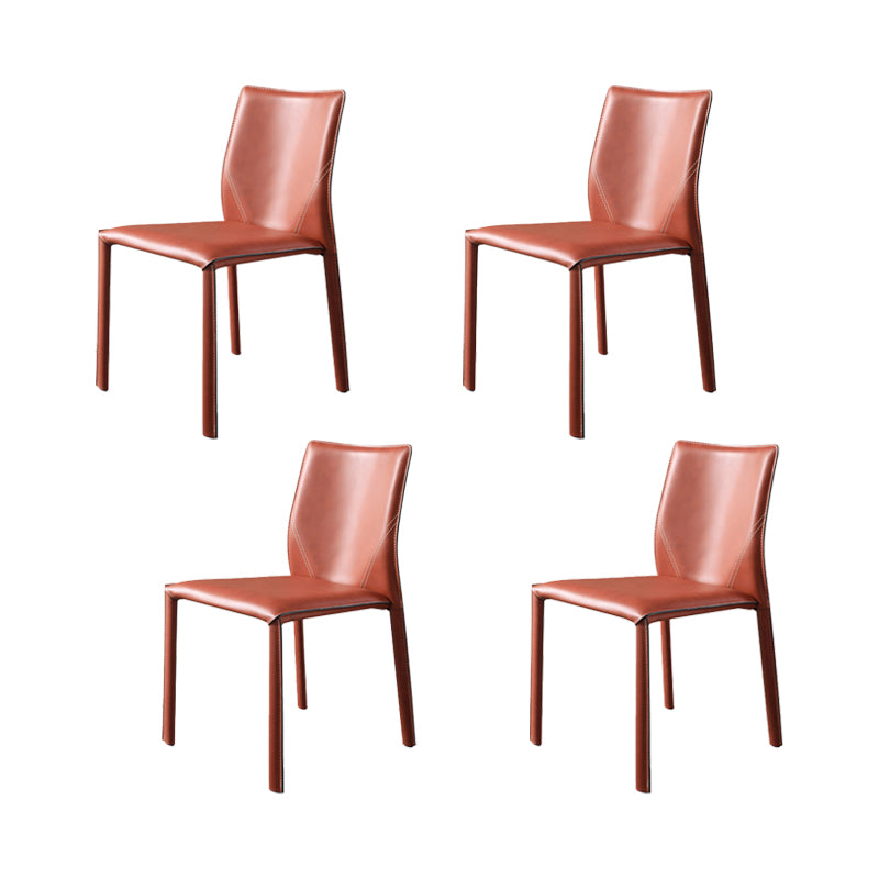 Dining Room Armless Chair Home Faux Leather Parsons Dining Chair
