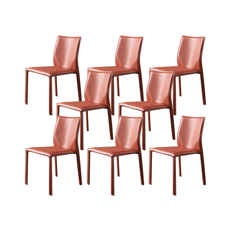 Dining Room Armless Chair Home Faux Leather Parsons Dining Chair