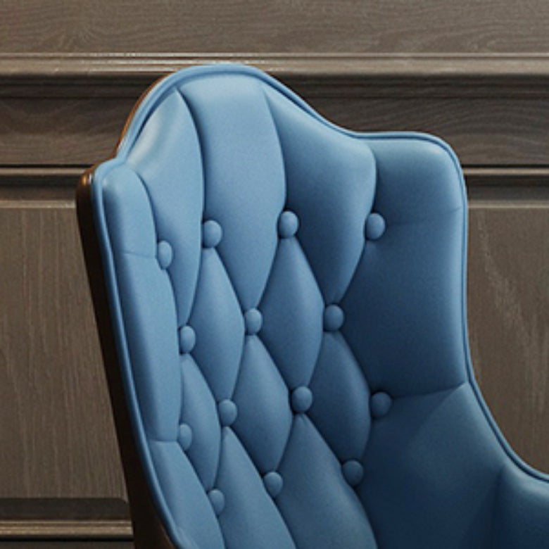 Tufted Parsons Chair Industrial Kitchen Dining Chairs with Metal Legs