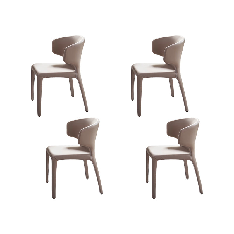 Faux Leather Dining Chairs Industrial Wingback Side Chair for Dining Room