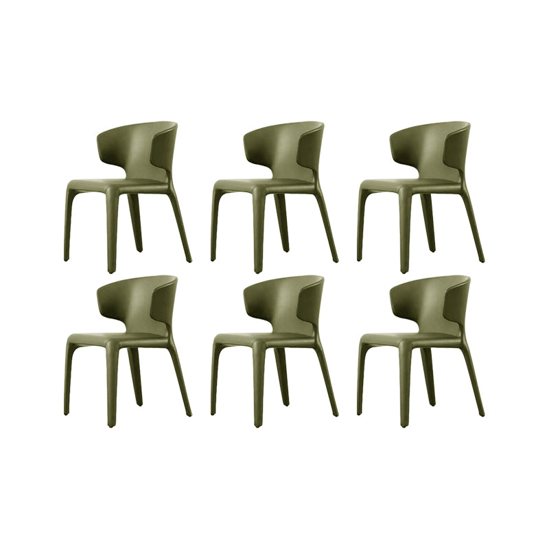 Faux Leather Dining Chairs Industrial Wingback Side Chair for Dining Room