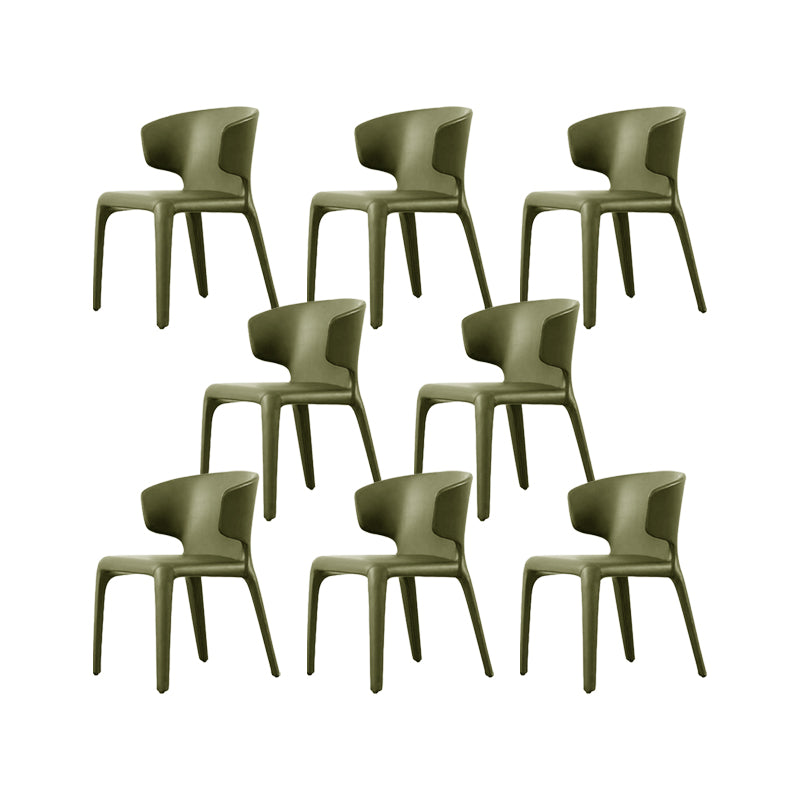 Faux Leather Dining Chairs Industrial Wingback Side Chair for Dining Room