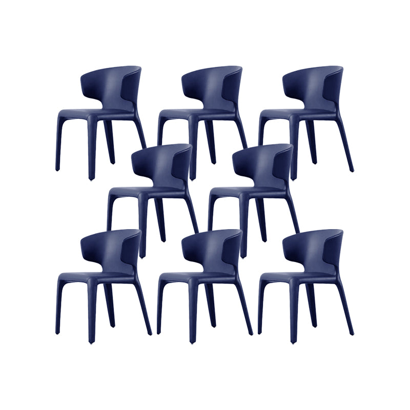 Faux Leather Dining Chairs Industrial Wingback Side Chair for Dining Room