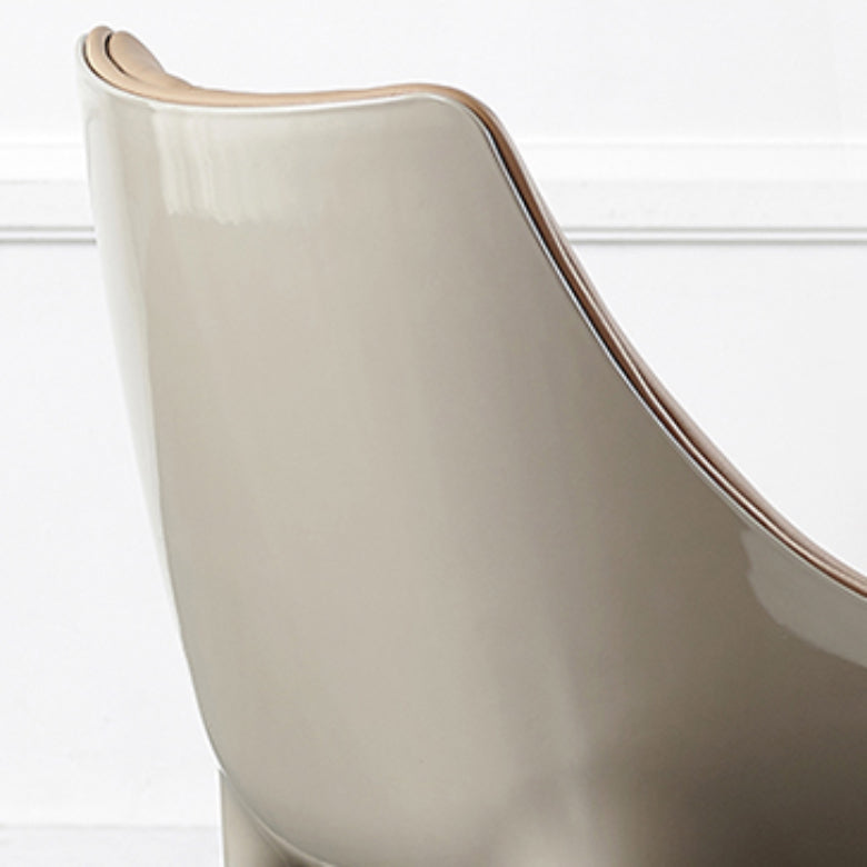 Modern Style Dining Chairs Faux Leather Kitchen Chairs with Metal Legs