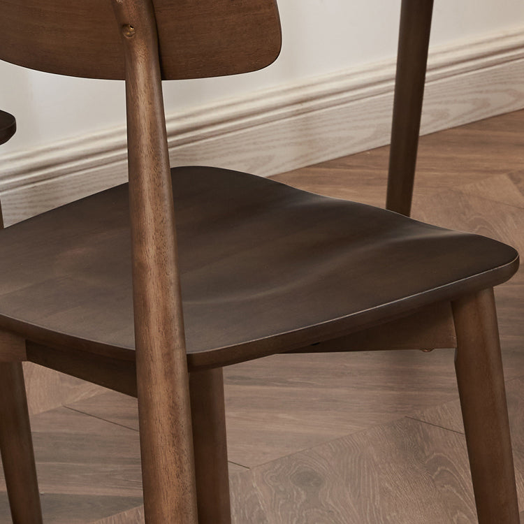 Solid Wood Dining Chair Modern Style Open Back Armless Chair for Dining Room