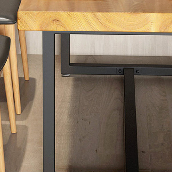 1/2/5 Pcs Solid Wood Dinette Set Industrial Style Dining Set with Rectangle Table