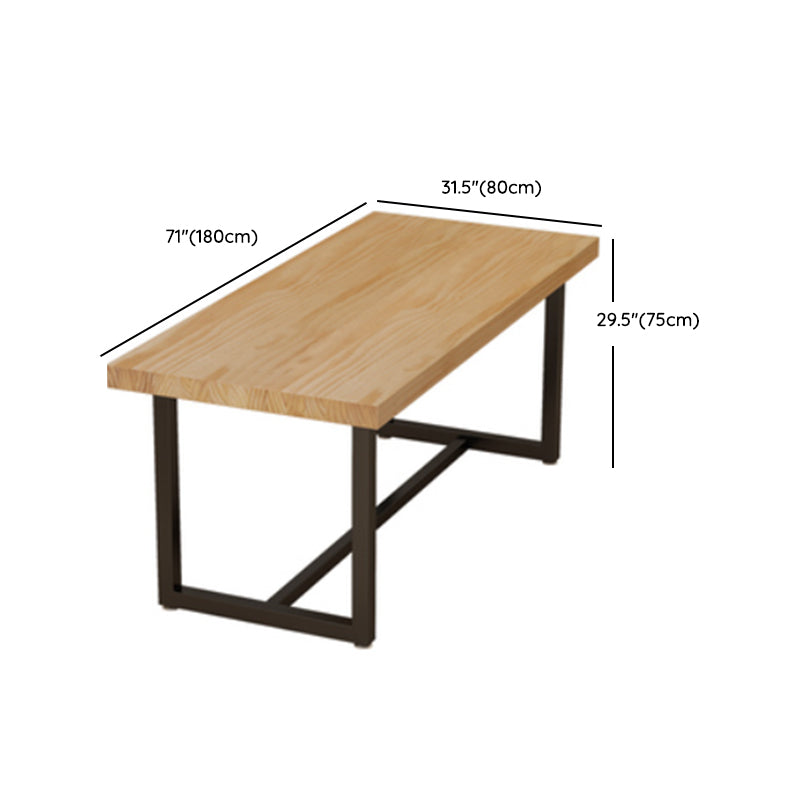 1/2/5 Pcs Solid Wood Dinette Set Industrial Style Dining Set with Rectangle Table