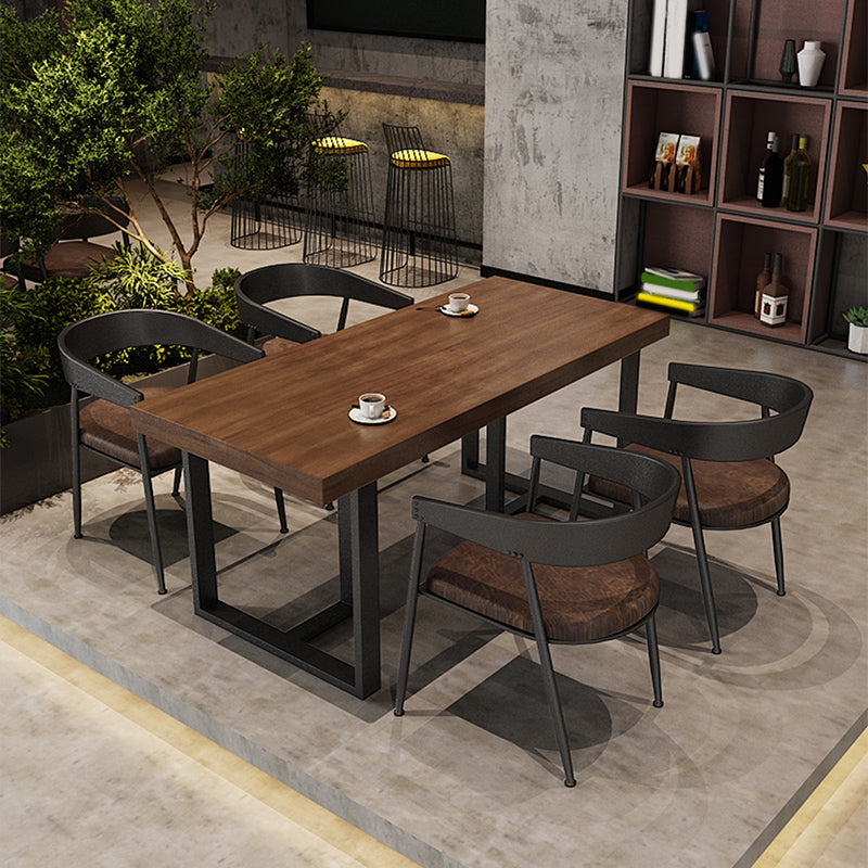 Industrial Rectangle Bar Table Set 1/5/7 Pieces Solid Wood Pub Table Set for Indoor