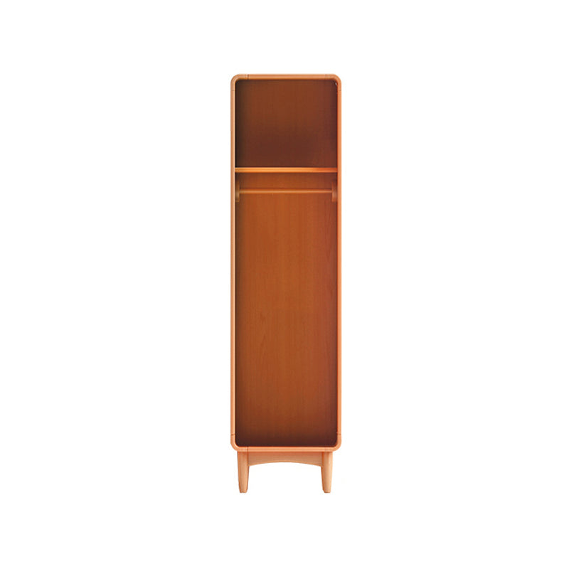 Freestanding Solid Wood Wardrobe Modern Wardrobe with Legs in Natural
