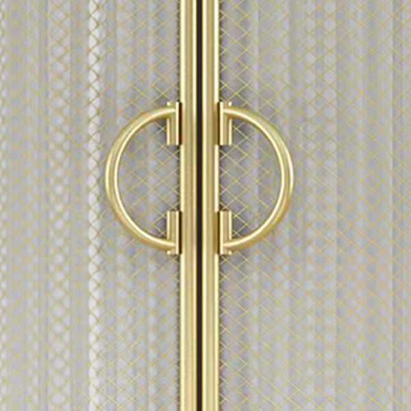 Modern Freestanding Wardrobe Armoire Metal Frame Wardrobe with Clothes Rail