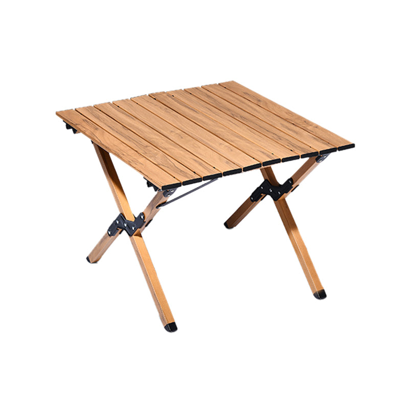 Industrial Outdoor Folding Table Aluminum Brown Camping Table