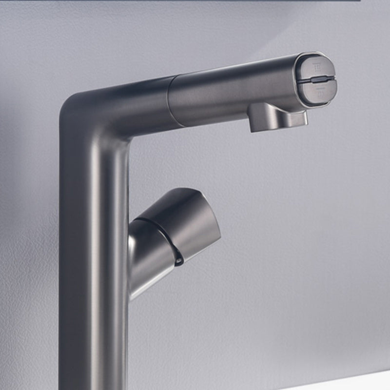 Modern Single Handle Sink Faucet Brass Square Bathroom Faucet
