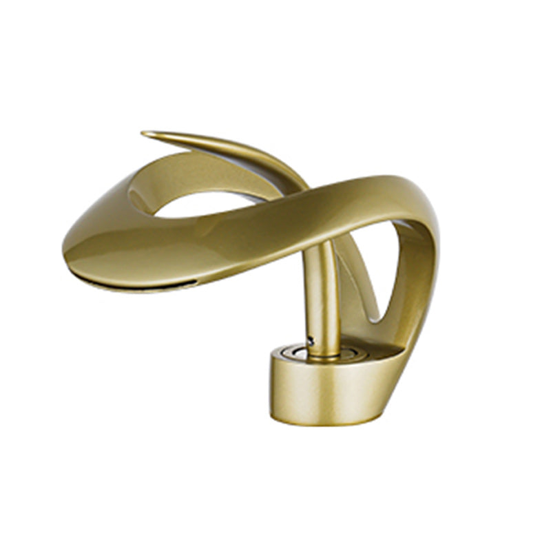 Luxury Single Handle Sink Faucet Brass Bathroom Novel Shape Faucet