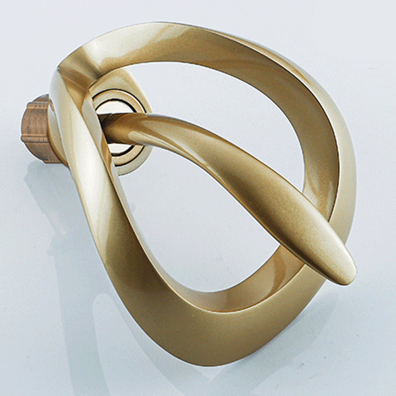 Luxury Single Handle Sink Faucet Brass Bathroom Novel Shape Faucet