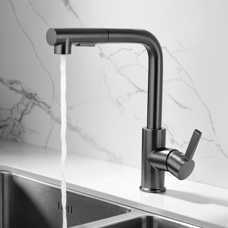 Modern Kitchen Faucet Single Handle 2-Function Faucet with Pull Out Sprayer