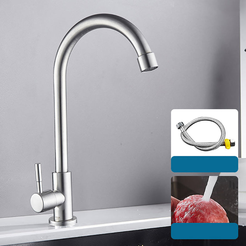 Contemporary Single Handle Kitchen Faucet Entry Cold Water 1-Hold Bar Faucet