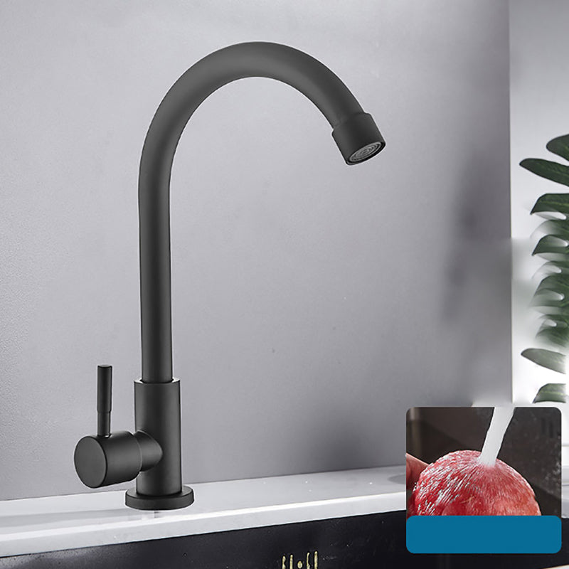 Contemporary Single Handle Kitchen Faucet Entry Cold Water 1-Hold Bar Faucet