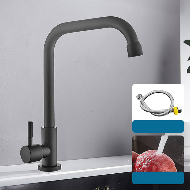 Contemporary Single Handle Kitchen Faucet Entry Cold Water 1-Hold Bar Faucet