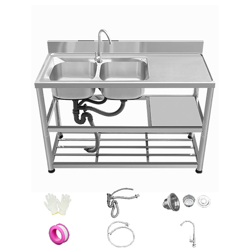 Modern Style Kitchen Sink All-in-one Stainless Steel Kitchen Sink with Drain Assembly