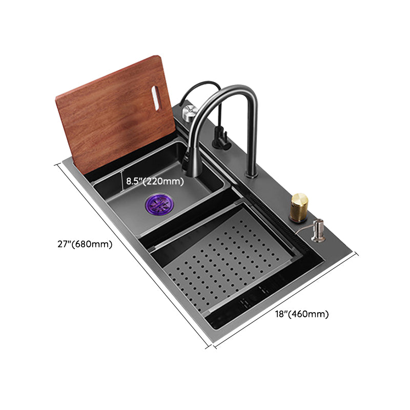 Modern Style Kitchen Sink Noise-cancelling Design Kitchen Double Sink