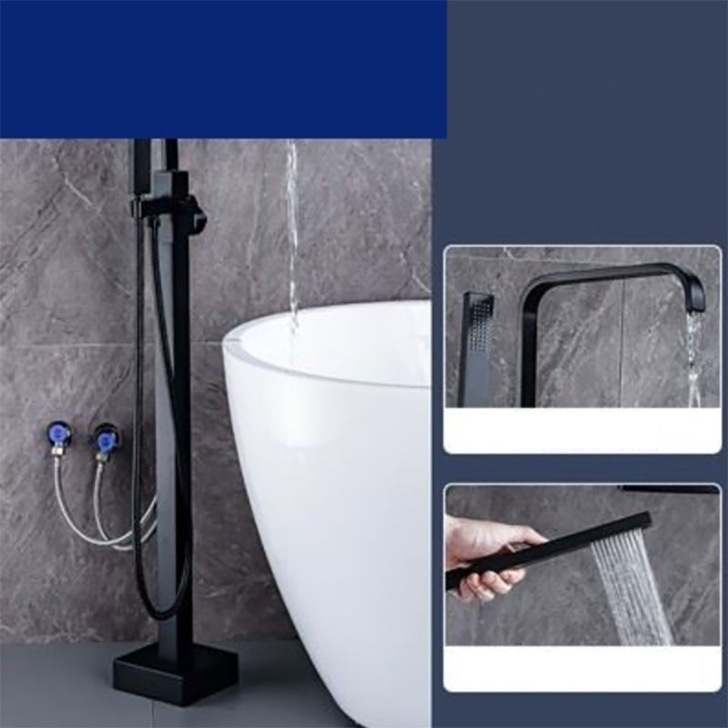 Floor Mounted Metal Freestanding Tub Filler One Hold Freestanding Tub Filler Trim